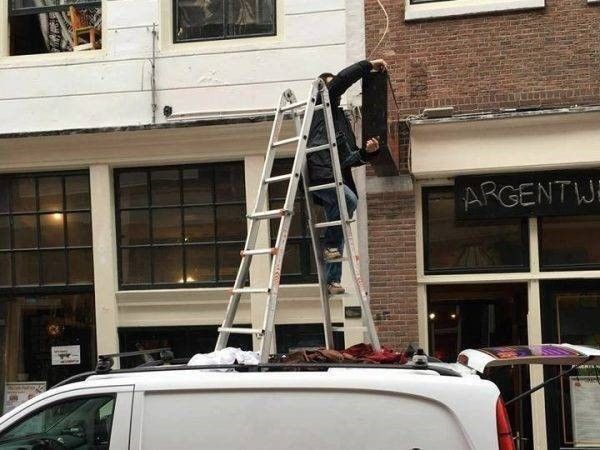Hoog werken op een ladder